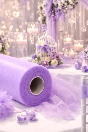 Rouleau de tulle souple 150cm x 25m Parme Remise