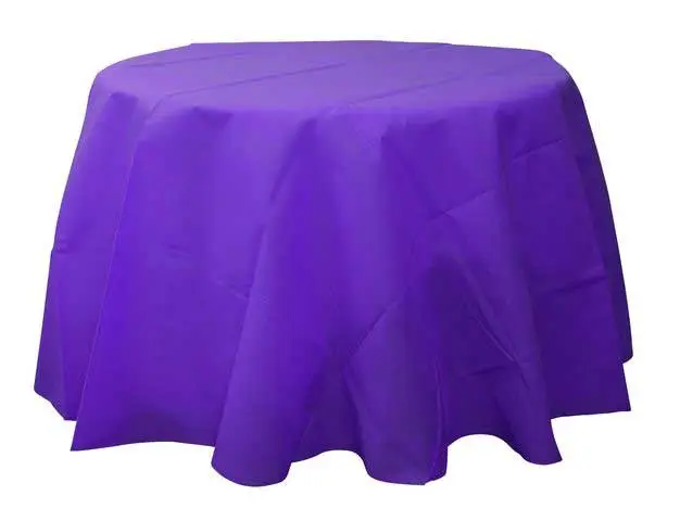Nappe ronde 240 cm pour mariage en tissu intissé Violet Réduction