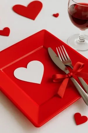 Meilleure Vente Assiette carrée plastique Rouge Réutilisable 23cm x12