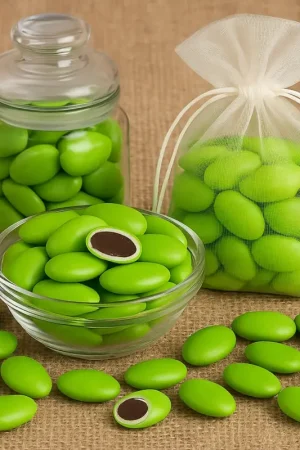 Dragées Vert Pomme au Chocolat 500 gr Paiement Sécurisé