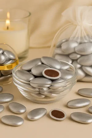 Dragées Argent au Chocolat 500 gr Affaire À Saisir