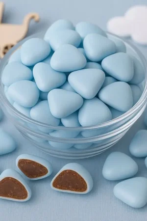 Seulement Aujourd'hui Dragées Coeur Chocolat Bleu Ciel 500 gr Reynaud