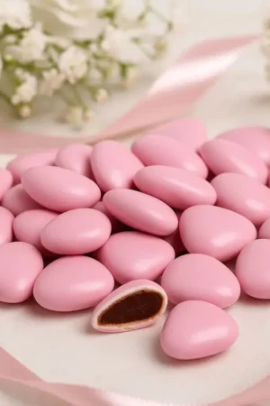 Dragées Coeur Chocolat Rose 500 gr Commande En Gros