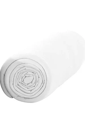 Drap housse 90x190 cm Blanc 100% coton Promotion Saisonnière