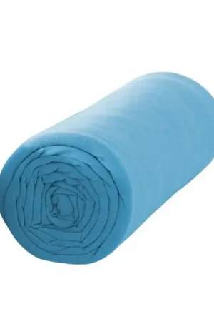 Drap housse 90x190 cm Turquoise 100% coton Offre Limitée