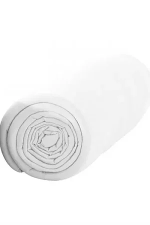 Drap housse blanc 140x190 cm en 100% coton Satisfait Ou Remboursé