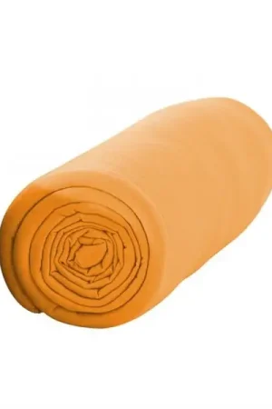 Drap housse 160x200 cm Orange 100% coton Offre Du Jour