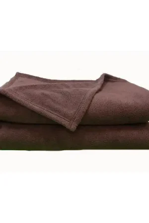 Couverture polaire chocolat 180x220cm Prix Choc