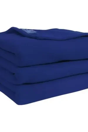 Couverture polaire pas cher 220x240 cm Bleue marine Acheter En Ligne