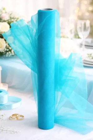 Rouleau de tulle Turquoise 9m x 50cm Réduction