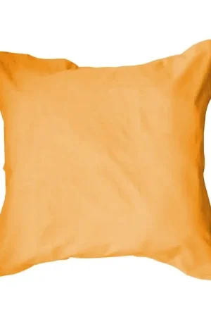 Taie d'oreiller Orange 75x75 cm en 100 % coton Meilleur Choix