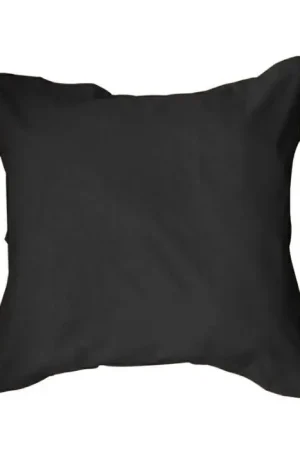 Nouvel Arrivage Taie d'oreiller Noire 75x75cm 100% coton