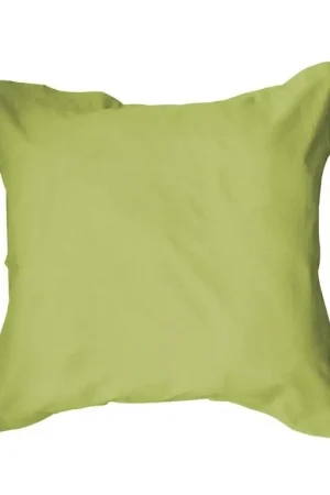 Livraison Express Taie d'oreiller unie Vert anis 75x75 cm