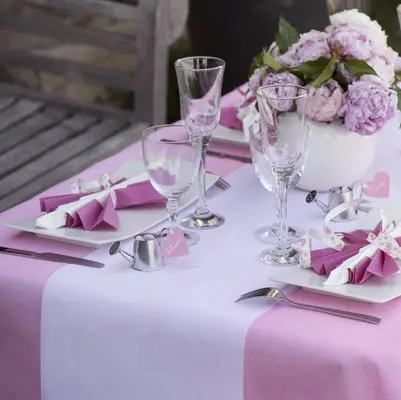 Meilleure Vente Chemin de table en tissu intissé Blanc 30cm x 10m