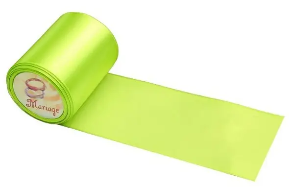 Expédition Rapide Ruban satin 60mm Vert Anis