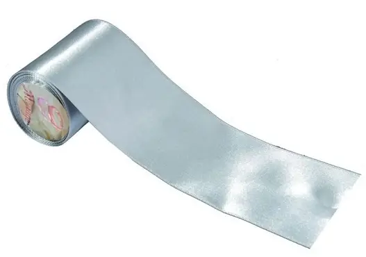 Ruban satin 60mm Argent Remise