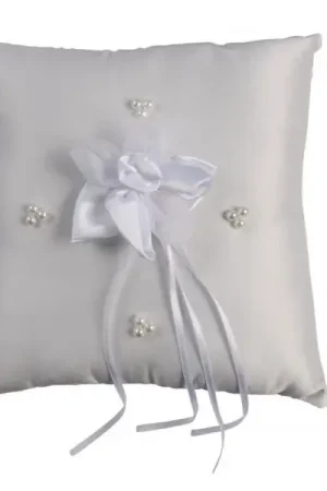 Coussin carré perle Blanc Bon Marché