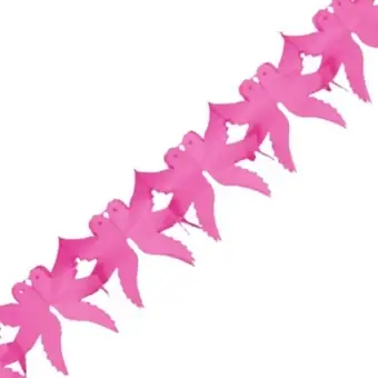 Nouvelle Collection Guirlande Colombes à suspendre Fuchsia