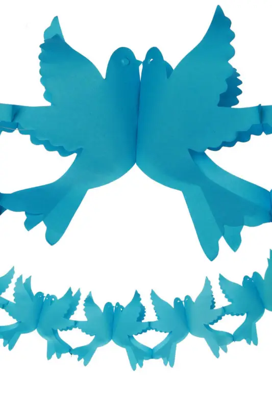 Guirlande Colombes à suspendre Turquoise Acheter Direct