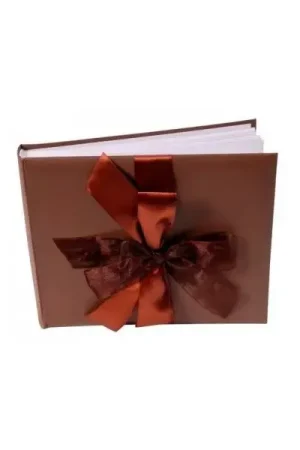 Nouvelle Collection Livre d'or Chocolat avec Noeud