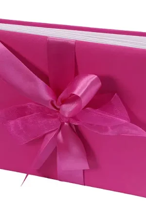 Livre d'or Fuchsia avec Noeud Prix Cassé