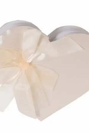 Livre D'or Mariage en forme de Coeur Ecru Nouveauté