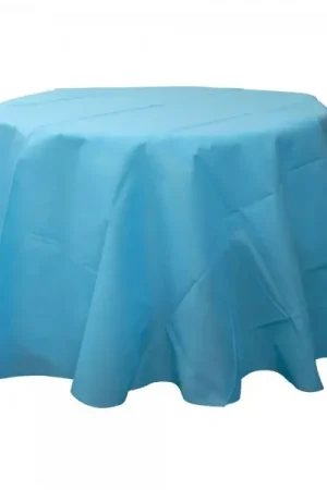 Nouvelle Collection Nappe ronde jetable Turquoise 240cm