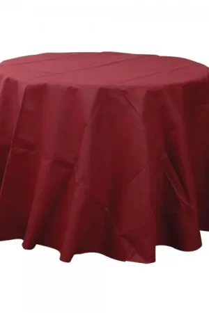 Nappe ronde pas cher pour mariage Bordeaux 240cm Soldes