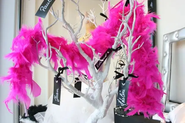 Soldes Guirlande plume BOA géante Fuchsia