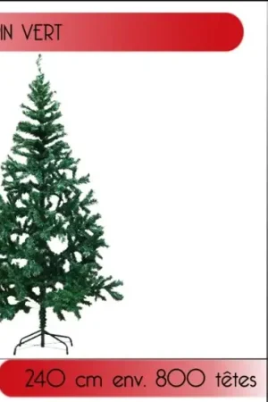 Usine Directe Sapin artificiel Vert 240cm 800 têtes
