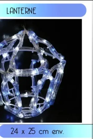 Lanterne de noel lumineuse bleu et blanc Seulement Aujourd'hui