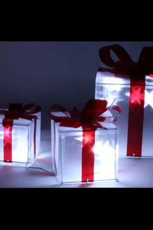 Soldes Paquets cadeaux lumineux exterieur x 3 pièces