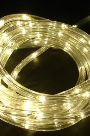 Guirlande LED en tube blanc chaud 18 mètres Pas Cher