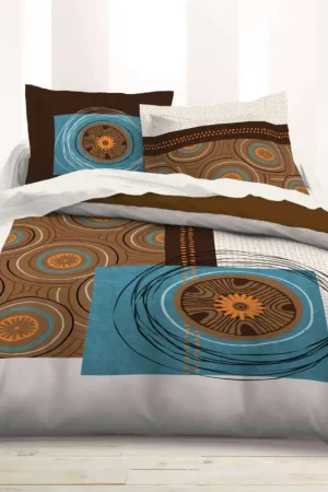 Housse de Couette 100% Coton 220x240cm Spirale Nouveauté