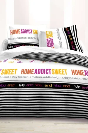 Housse de Couette 220x240cm 100% Coton Addict Achetez Aujourd'hui
