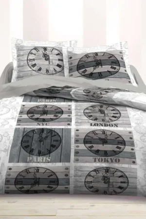 Housse de Couette 220x240cm imprimée Clock Achetez Aujourd'hui