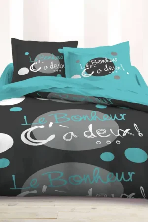 Housse de couette 220x240cm Le Bonheur Usine Directe