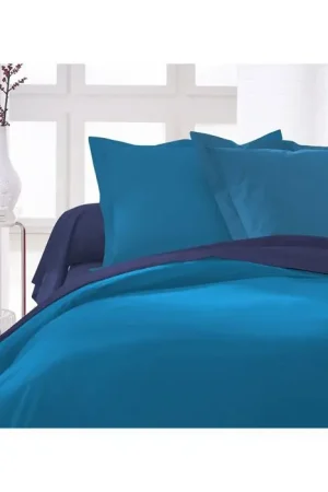 Haute Qualité Housse de couette unie 220x240 cm Turquoise