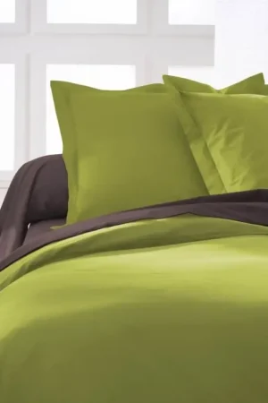 Housse de couette Unie 220x240 cm Vert Anis Certifié