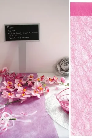 Chemin de table Fuchsia fanon 5mx30cm Meilleur Prix