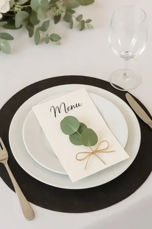 Vente Flash Set de table en papier intissé Noir rond 34cm x50