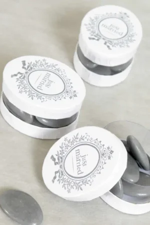 Boite a dragee Just Married blanc X6 Prix Bas