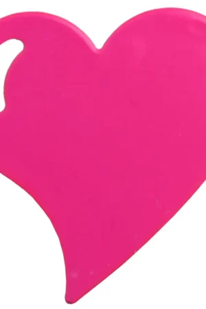 Achat Immédiat Coeur métal sur pince Fuchsia x4