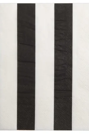 Serviette en papier Noir à rayures X20 Prix Bas