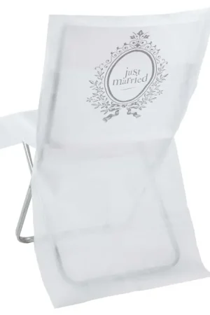 Réduction Housse de chaise blanche Just Married X10
