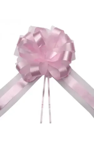 Vente Flash Noeud en tulle Rose 50cm x2