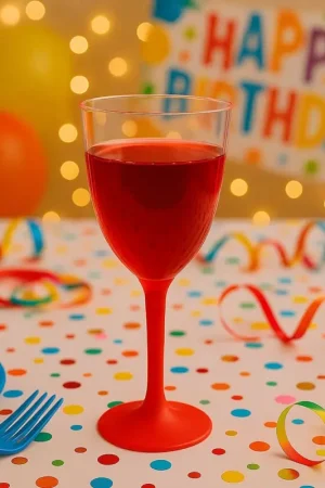 Paiement Sécurisé Verre à vin plastique Rouge x 20