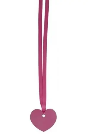 Vente Flash Etiquette coeur Fuchsia x12