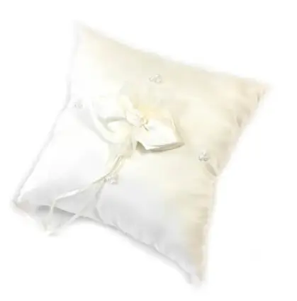 Coussin porte alliances carré Blanc Vente Directe