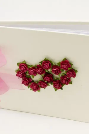 Seulement Aujourd'hui Livre d'or double coeurs Fuchsia